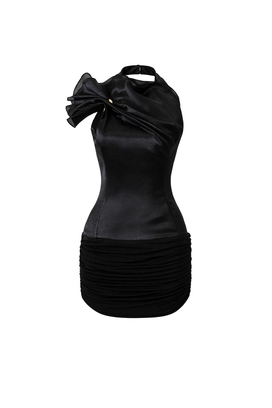 Serene Bodycon Corset Waist Silk Spandex Mini Dress 1