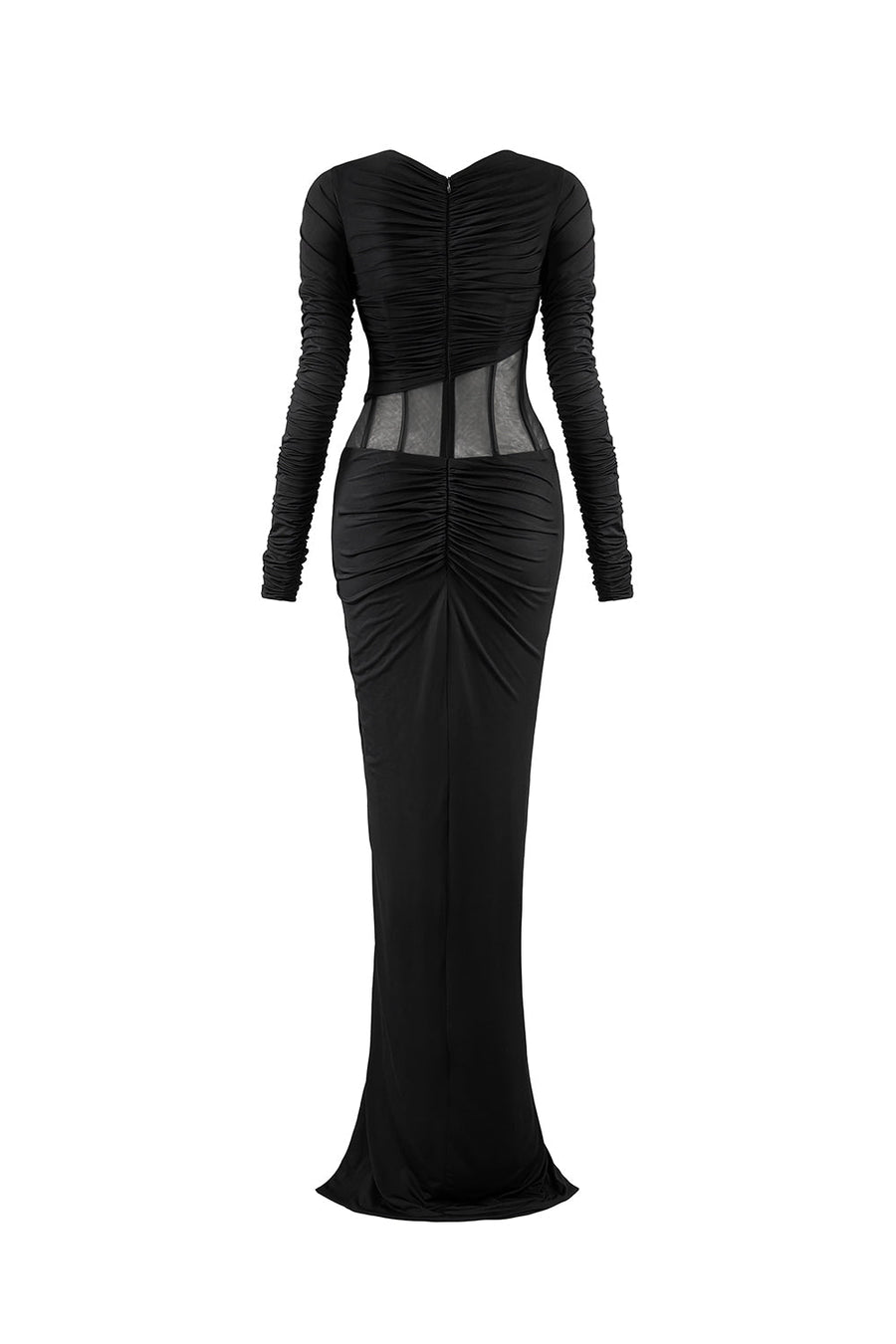 Gianna Slit Corset Waist Spandex Long Length Dress Gown Dress CEM