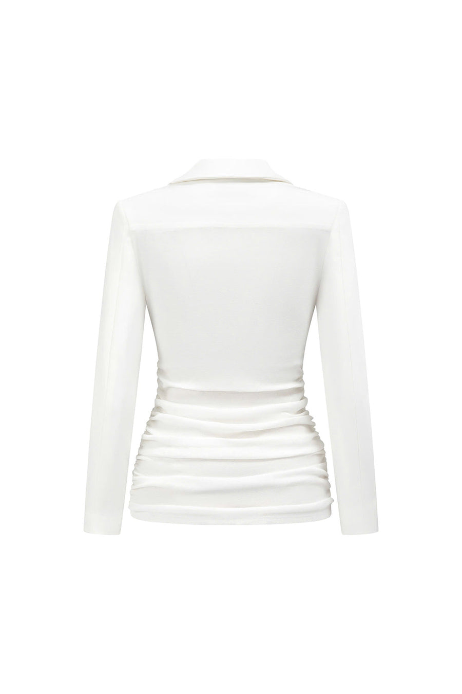 Jemmia Gathered Cowl Neck Cotton Blend Top Long Sleeved Top Arti Apparel