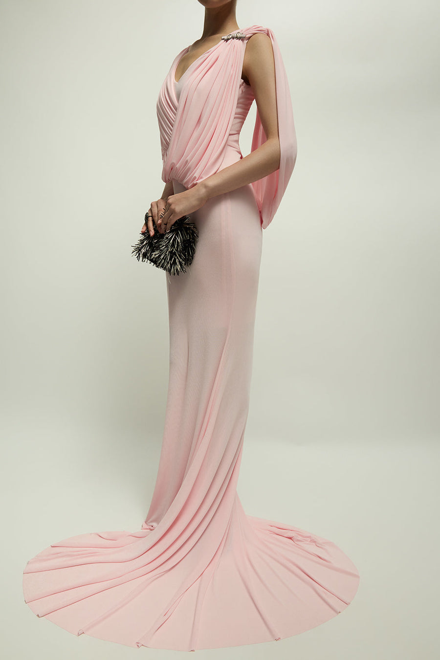 Celian Mermaid Draped Maxi Dress 5