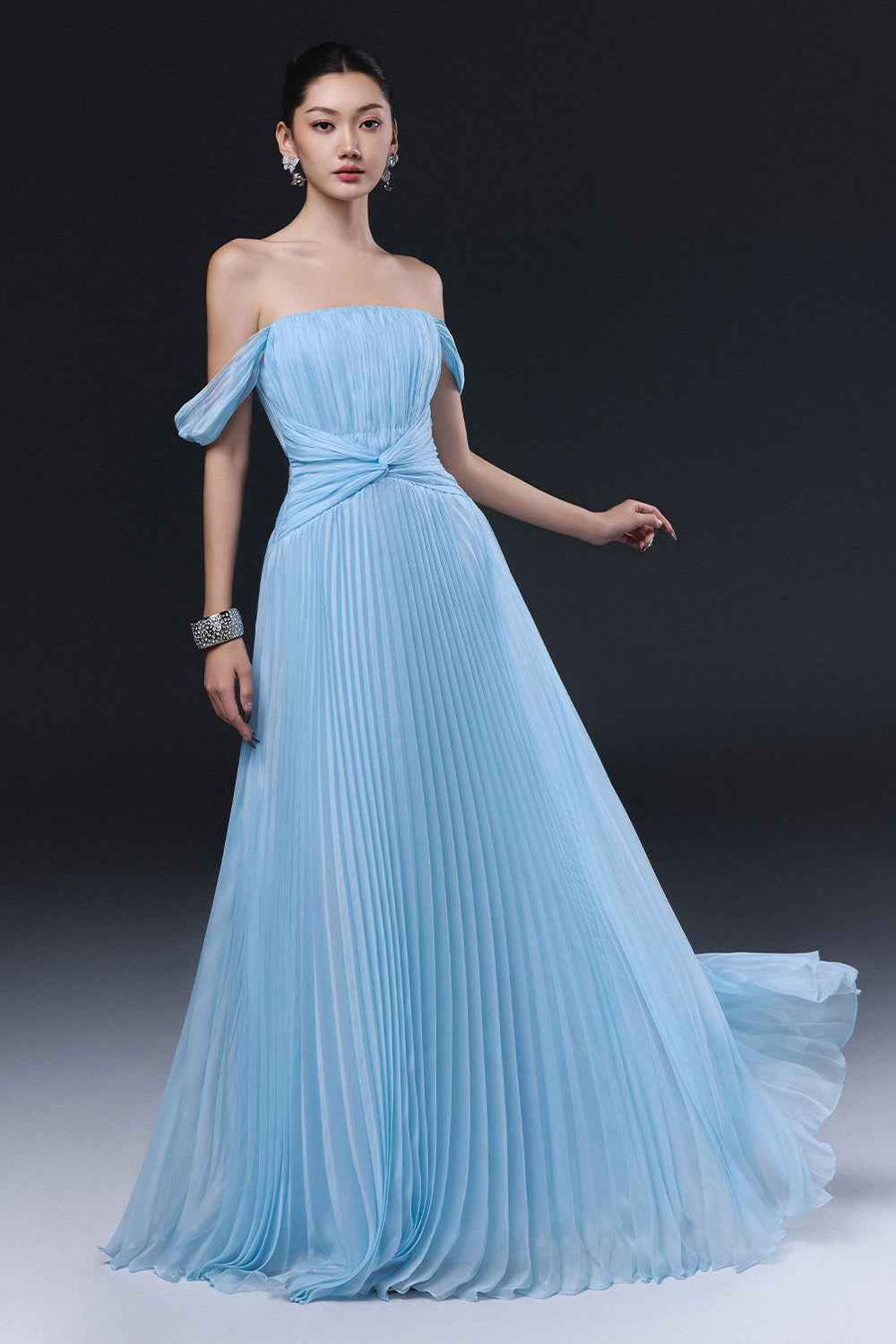 Clover Pleated Maxi Dress