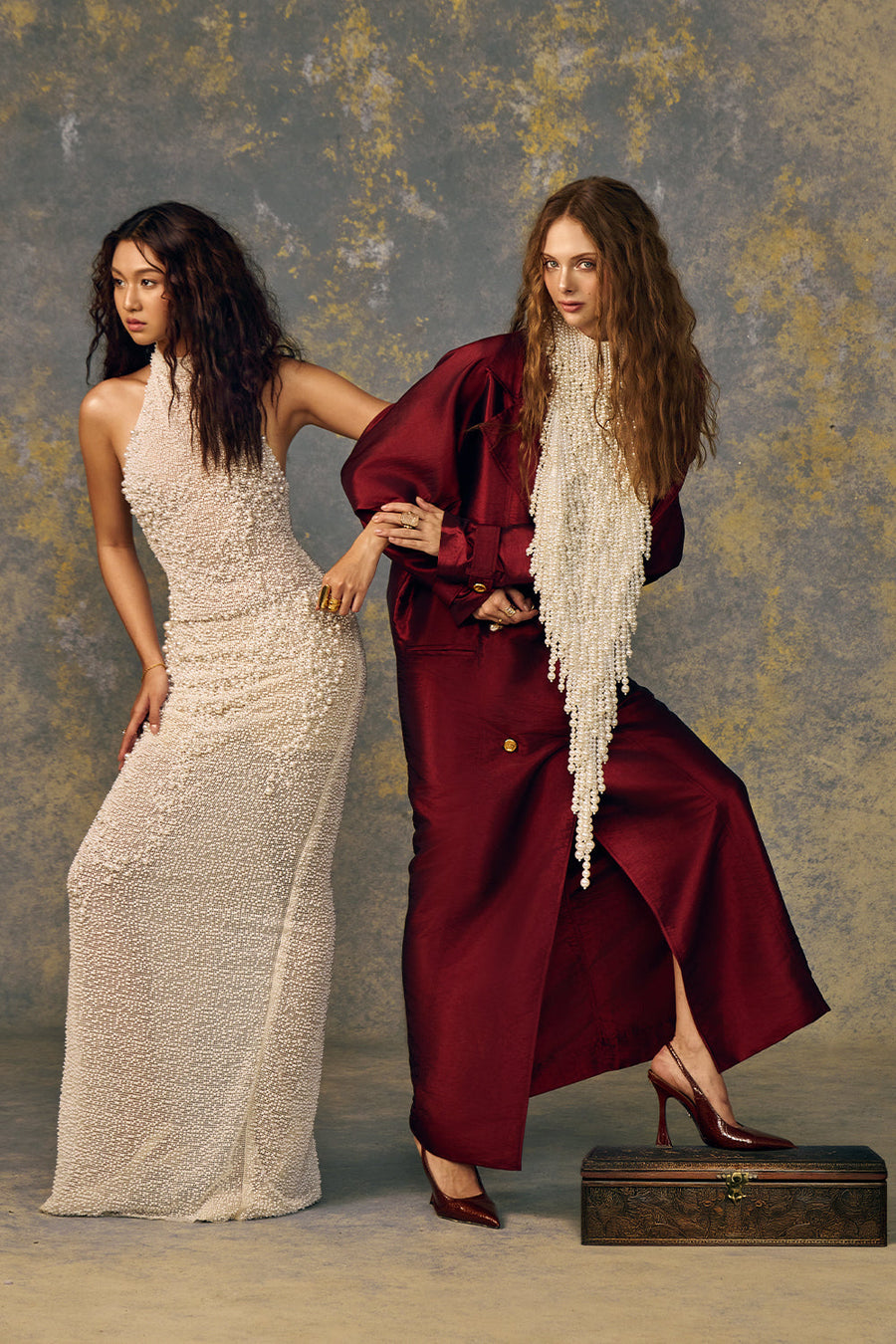 Pearlescence Halter Bead Maxi Dress 5