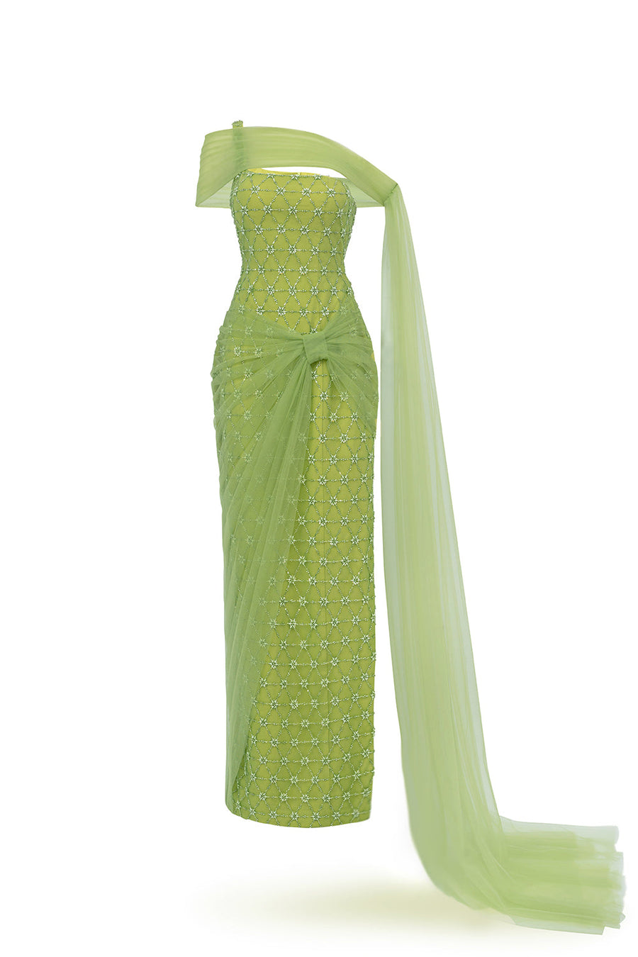 Escobar Sheath Extended Flap Polyester Maxi Dress 1