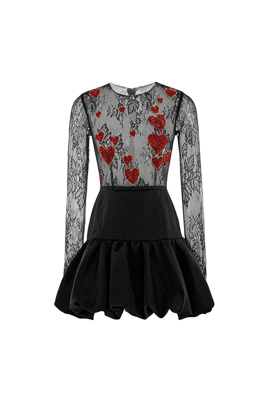 Chaos A-line Long Sleeved Lace Mini Dress Mini Dress Calista de Minh Thanh