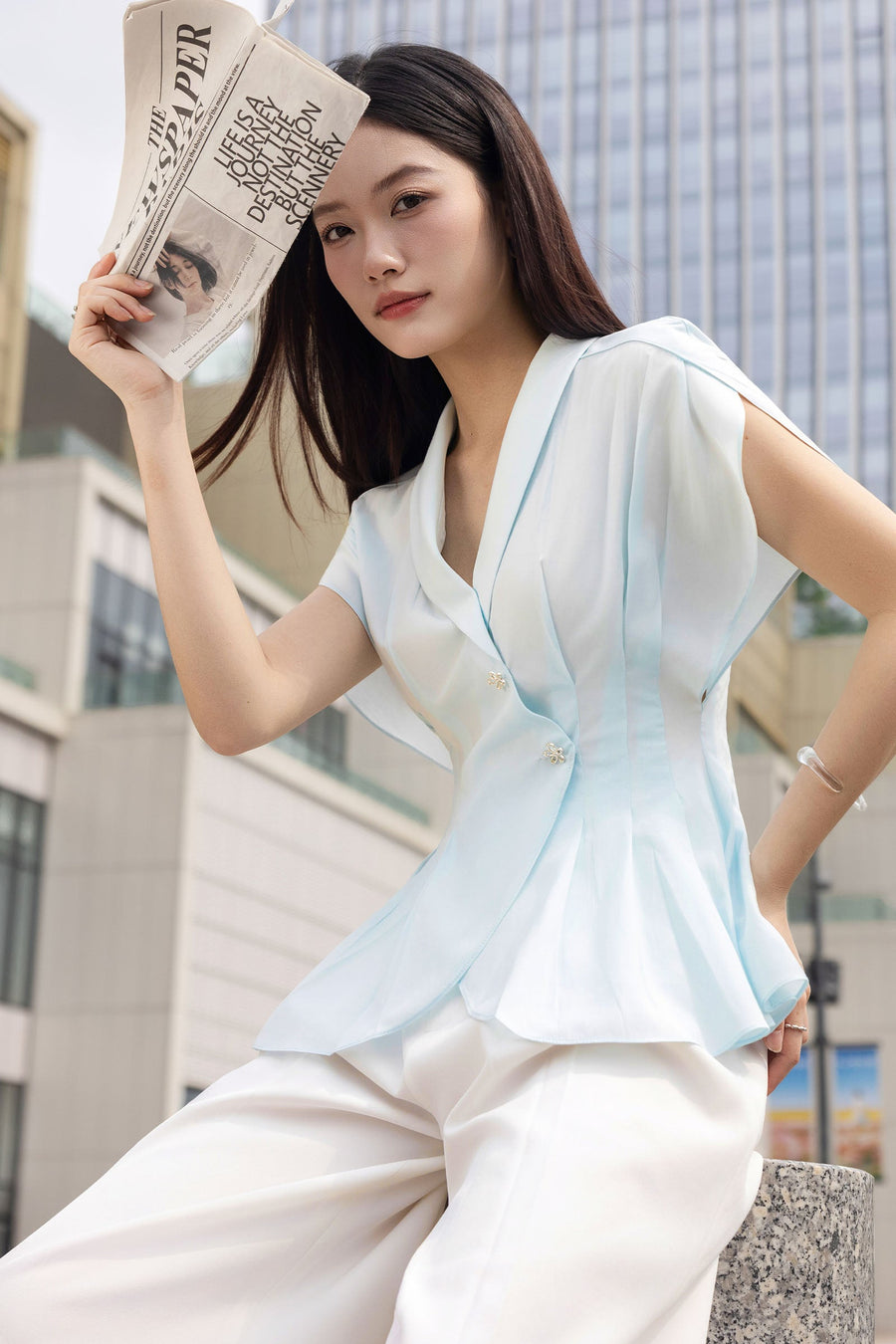 Chi Lan Butterfly Sleeve Top 5