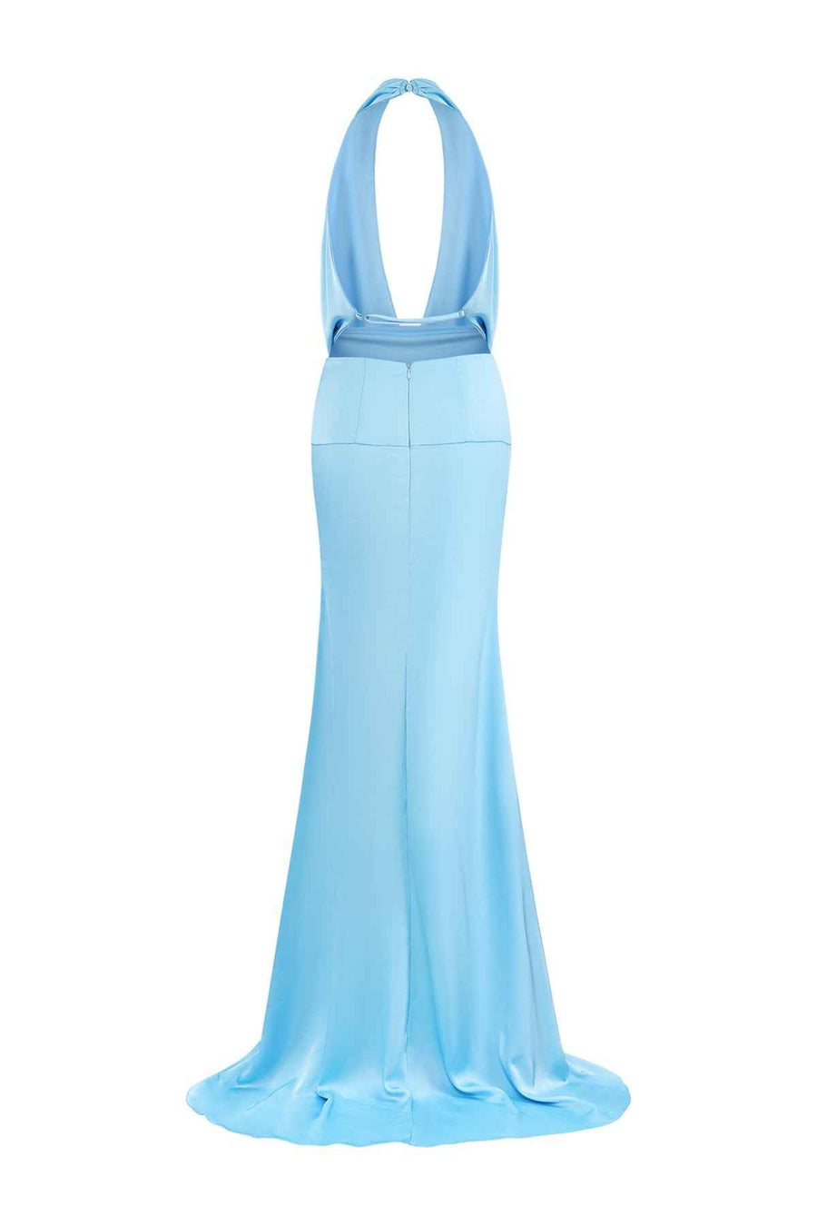Solène Mermaid Cowl Neck Silk Blend Floor Length Dress