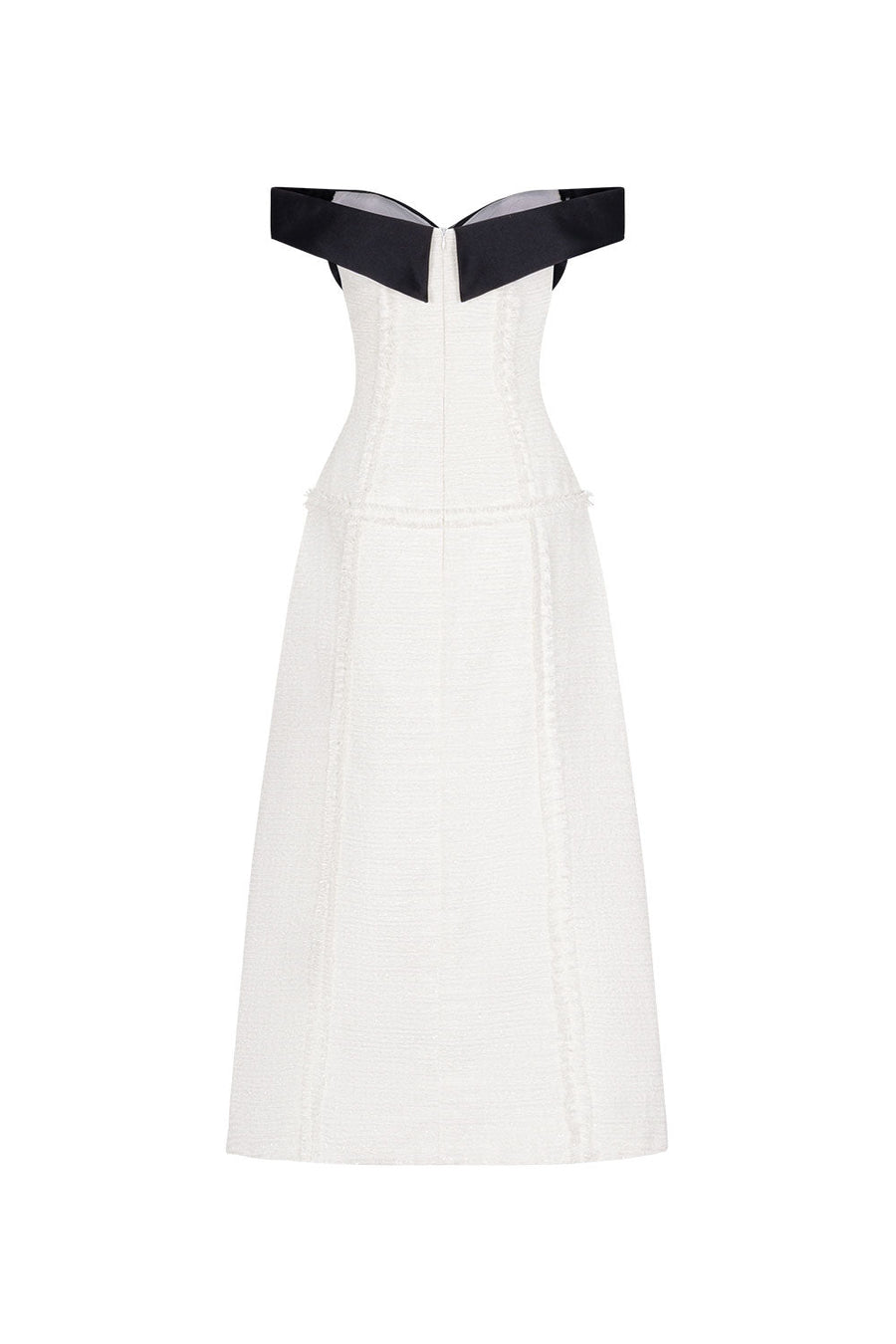 Majesty A-line Double Breasted Polycotton Midi Dress Midi Dress LaLING