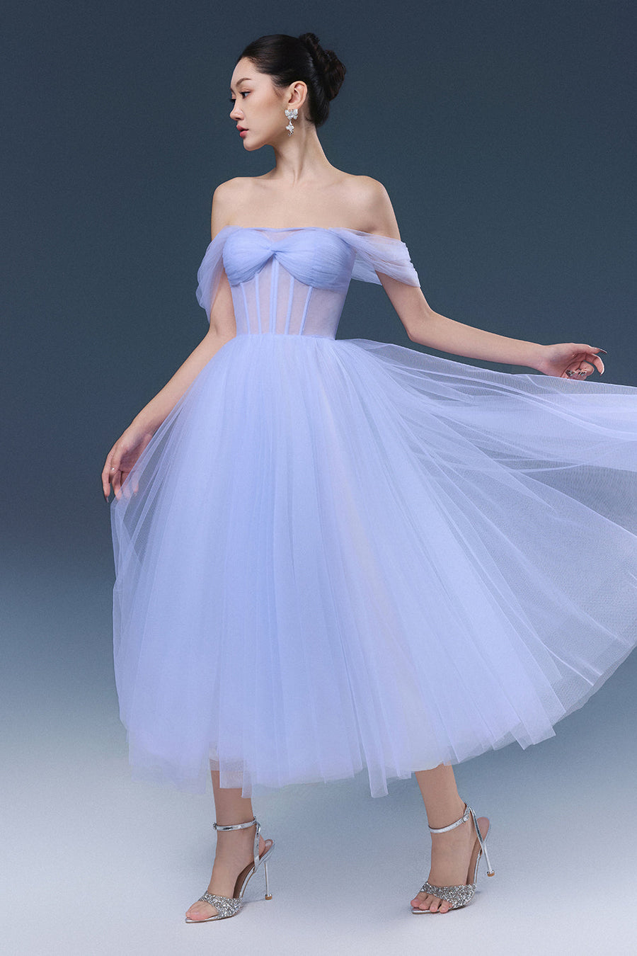 Josephine Draped Midi Dress 3