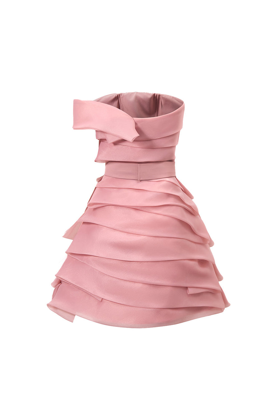 Reuben A-line One Shoulder Organza Mini Dress Mini Dress CHYMEOCHY