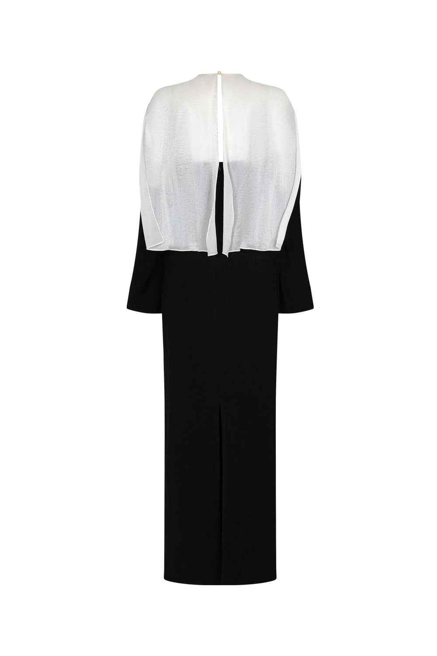 Mysty Straight Cape Shoulder Polycotton Ankle Length Dress Maxi Dress LaLING