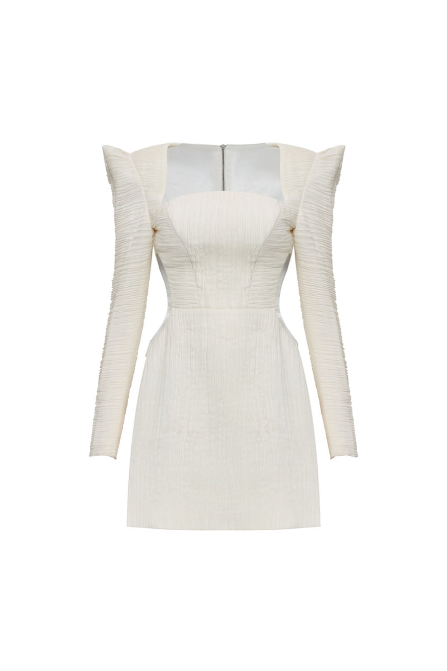 Jocelyn A-line Square Shoulder Chiffon Mini Dress Mini Dress CHYMEOCHY