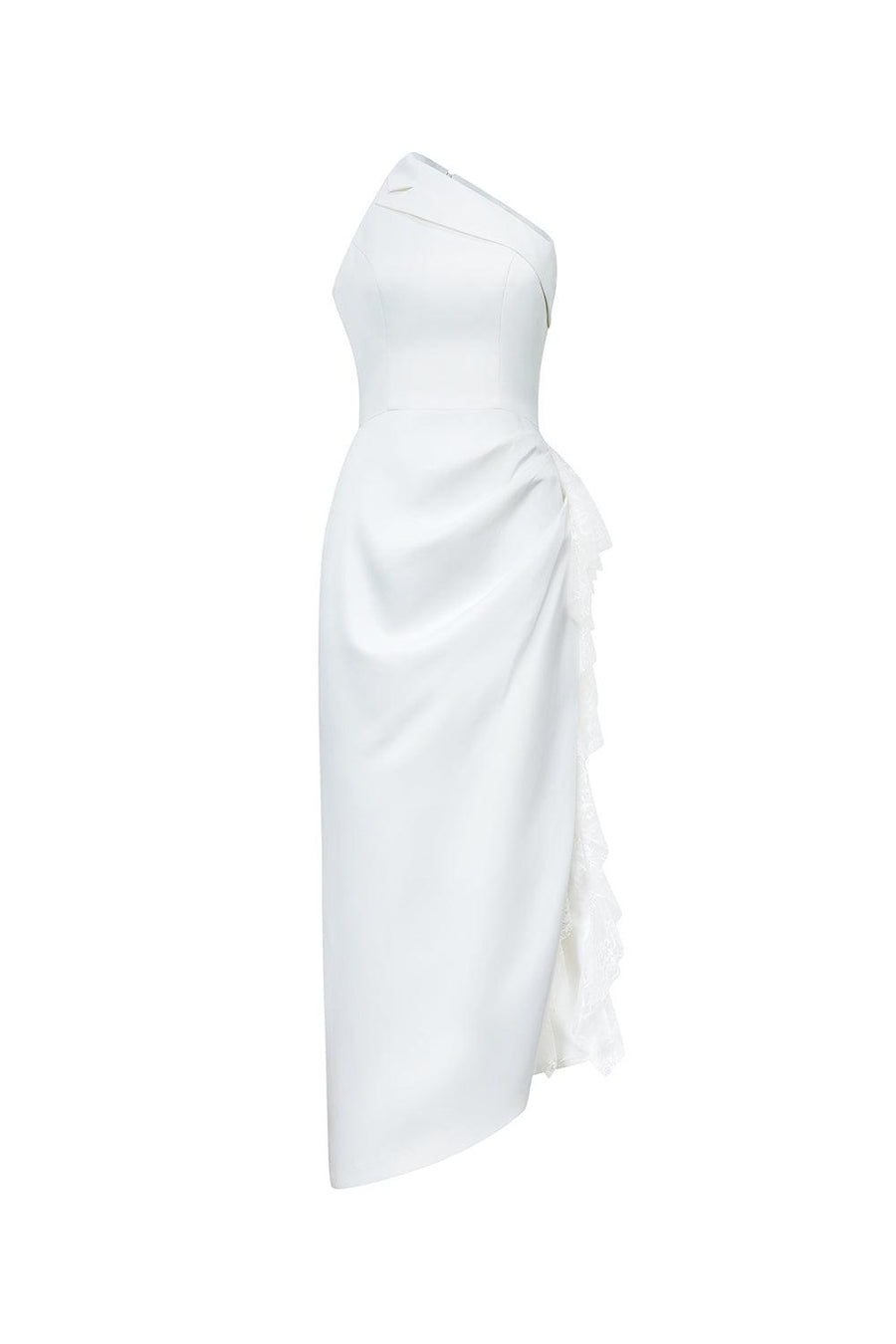 Elysia Asymmetric One Shoulder Organdy Midi Dress Midi Dress Calista de Minh Thanh