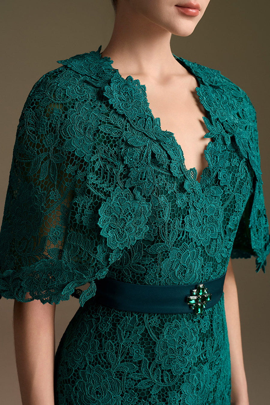 Delphine Cape Sleeve Maxi Dress 5
