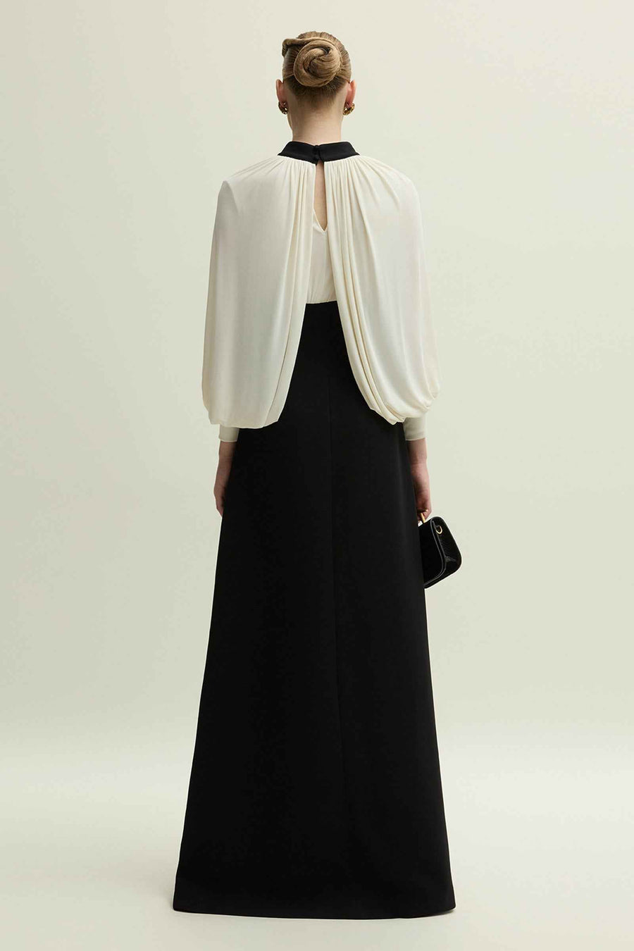 Delina Bishop Sleeve Button Maxi Dress