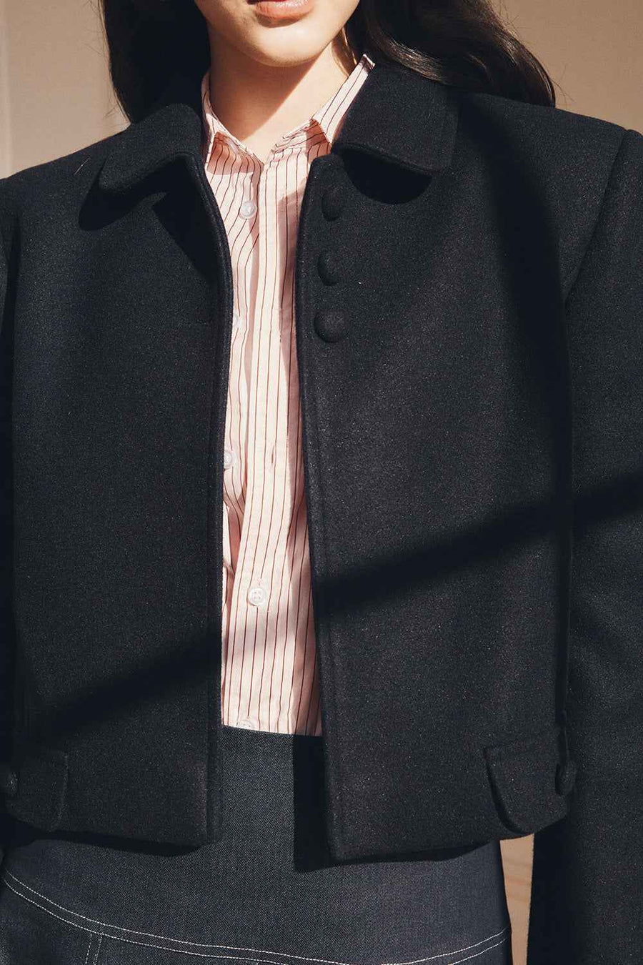 Tara Collared Wool Jacket