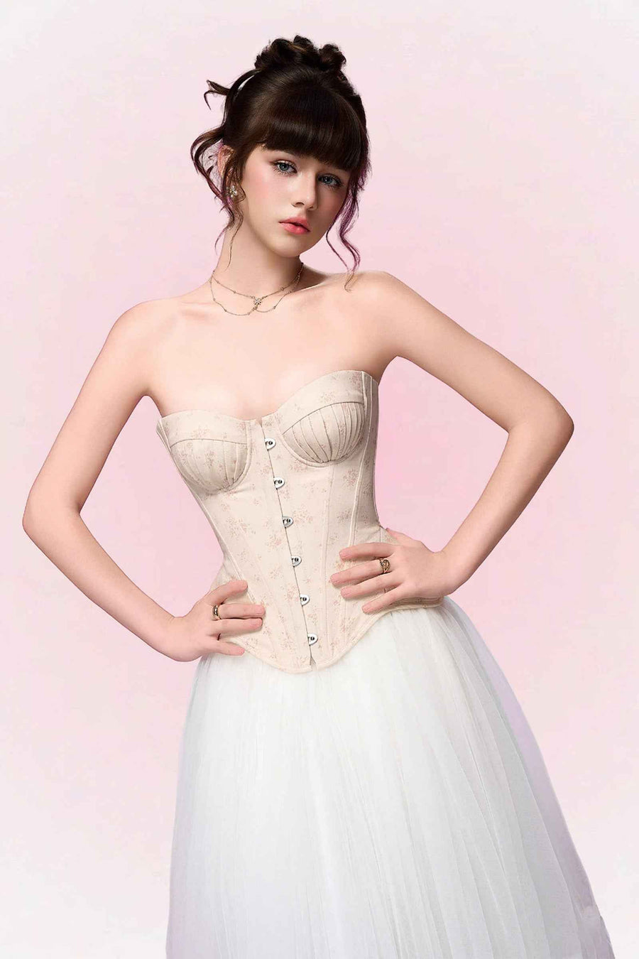 Milana Sweetheart Pin Tuck Top