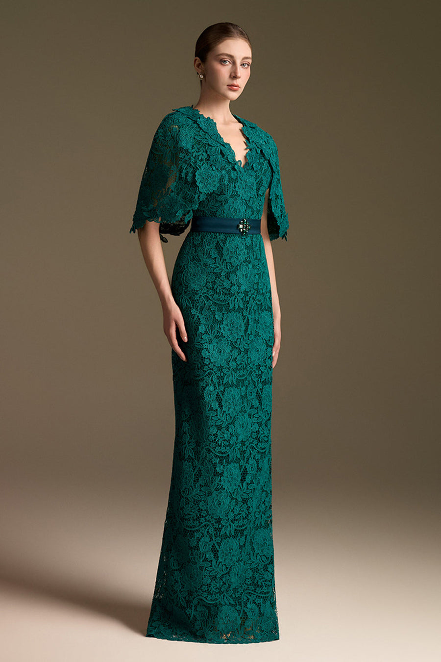 Delphine Cape Sleeve Maxi Dress 3
