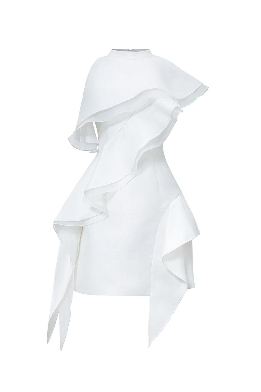 Seraph Pencil Ruffle Layer Taffeta Mini Dress Mini Dress Calista de Minh Thanh