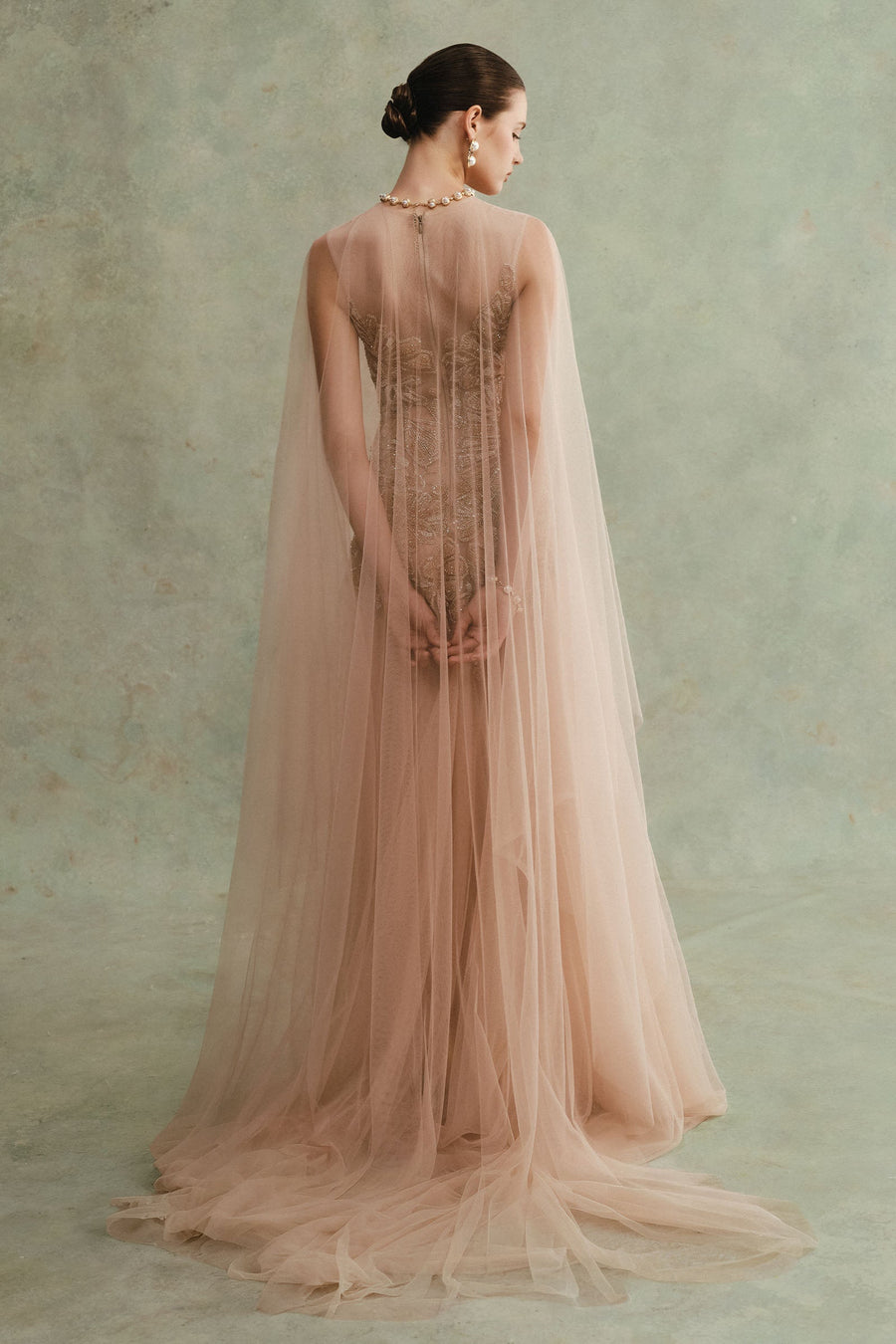Avelia Cape Sleeve Maxi Dress 2