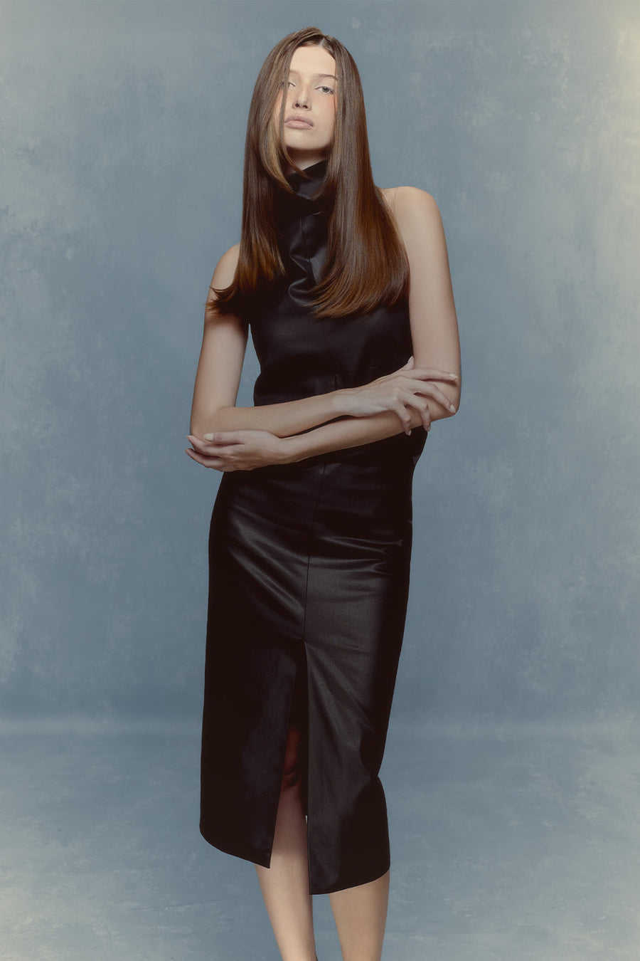 Evy High Neck Midi Dress 4