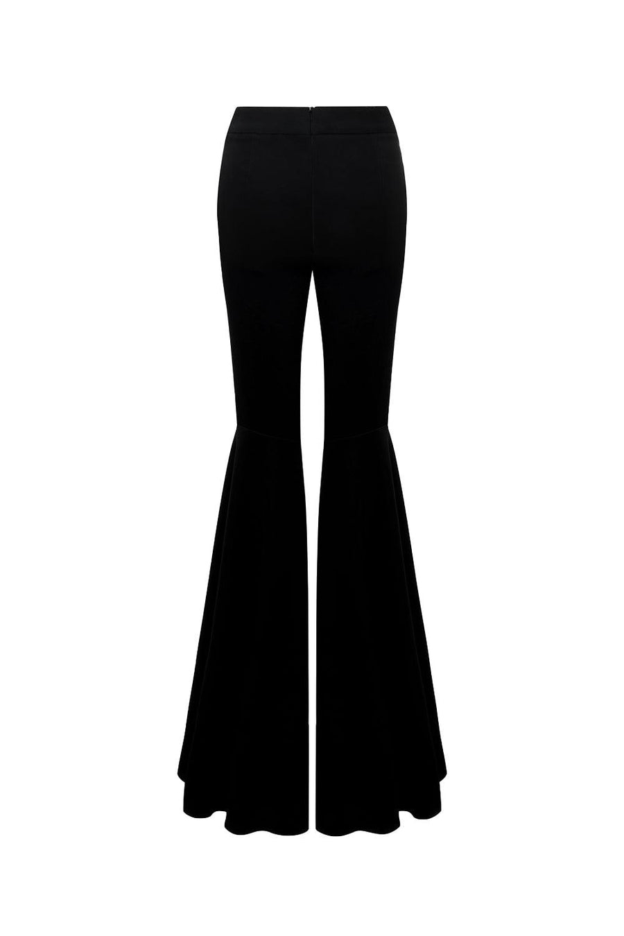 Soleila Fit and Flare High Waist Crepe Floor Length Pants Pants CEM