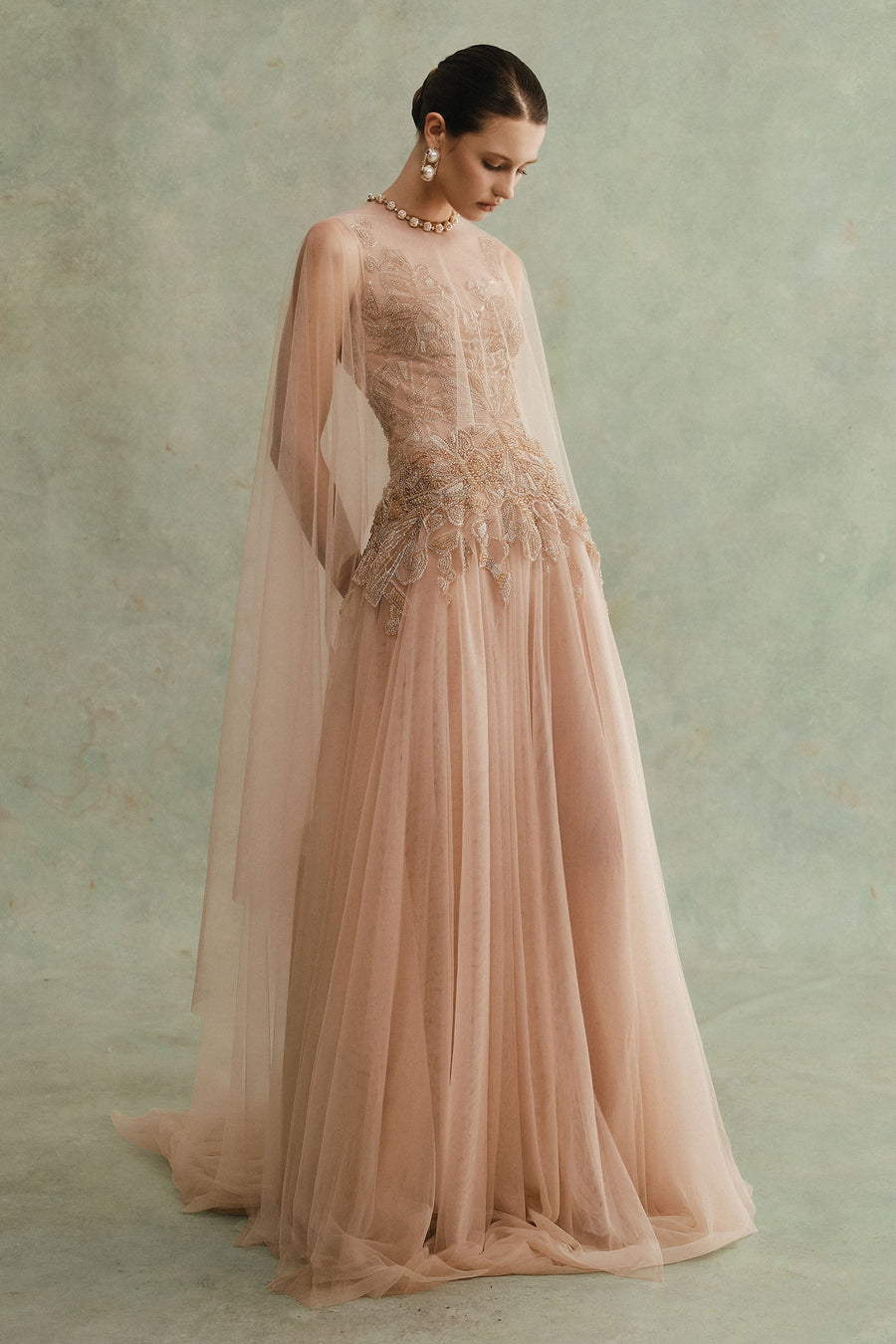Avelia Cape Sleeve Maxi Dress 3