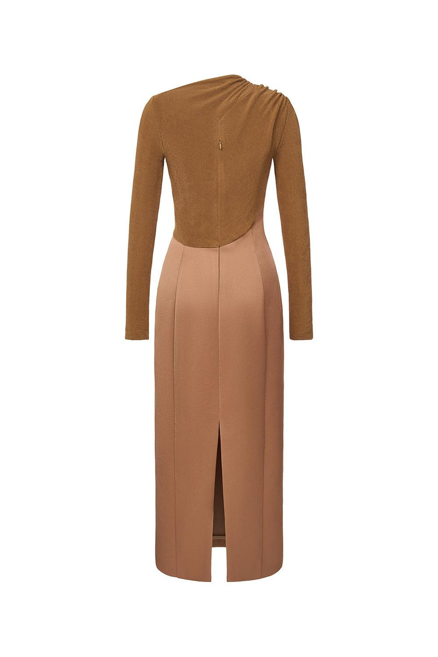 Eleanor Sheath Asymmetric Neck Taffeta Midi Dress Midi Dress Eegen Studio