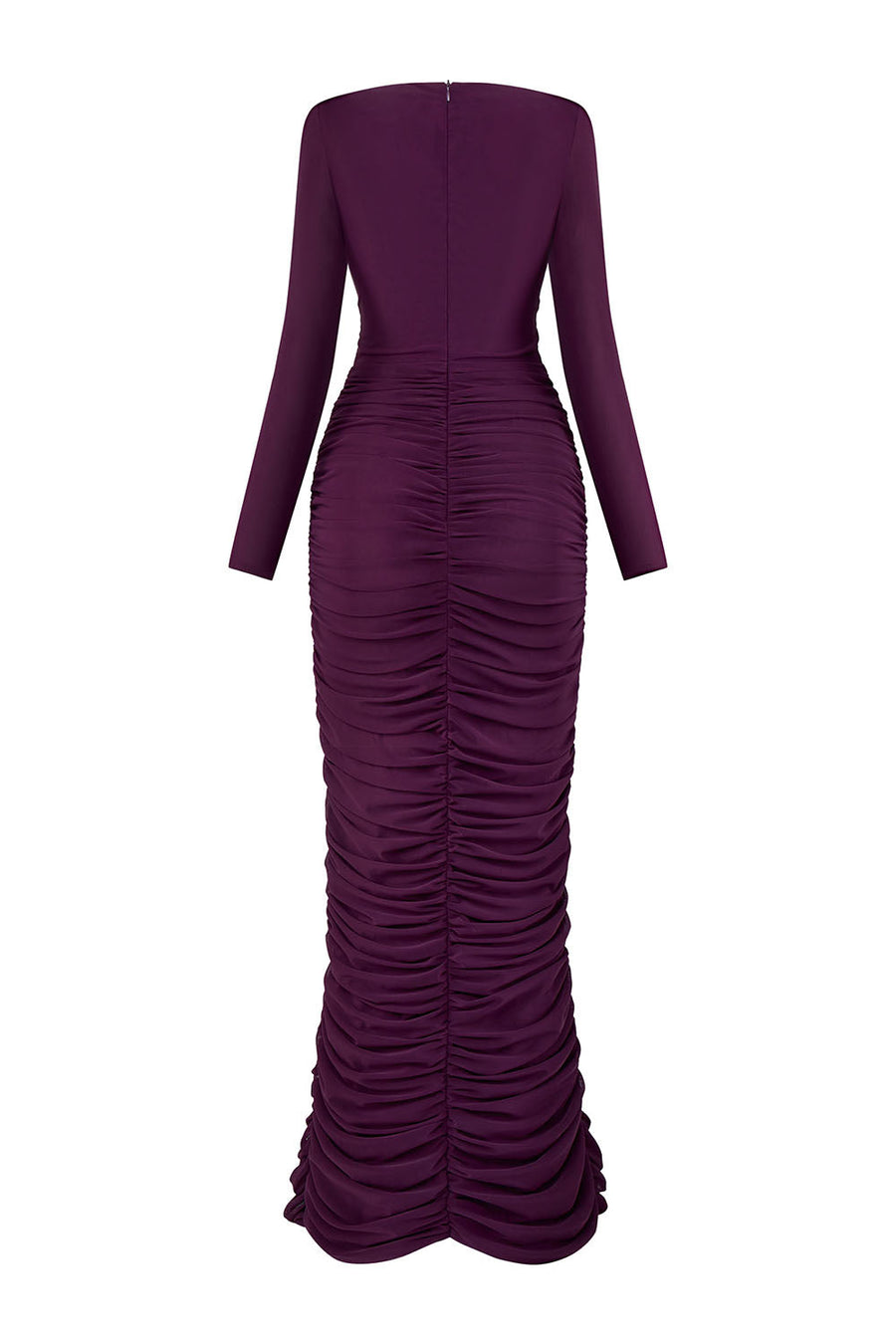 Aquila Gathered Cut-Out Mesh Spandex Ankle Length Dress Gown Dress Calista de Minh Thanh