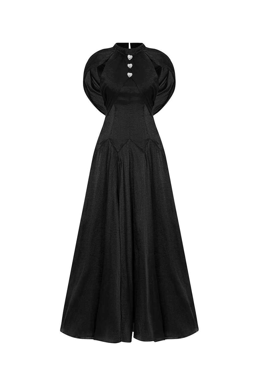 Alexandra A-line Cape Shoulder Polycotton Ankle Length Dress Maxi Dress LaLING