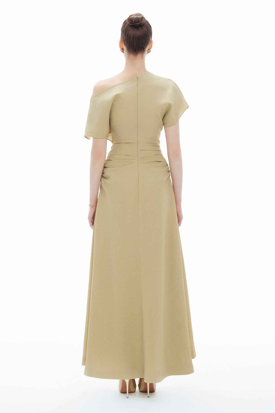 Olivia Asymmetric Sleeve Maxi Dress