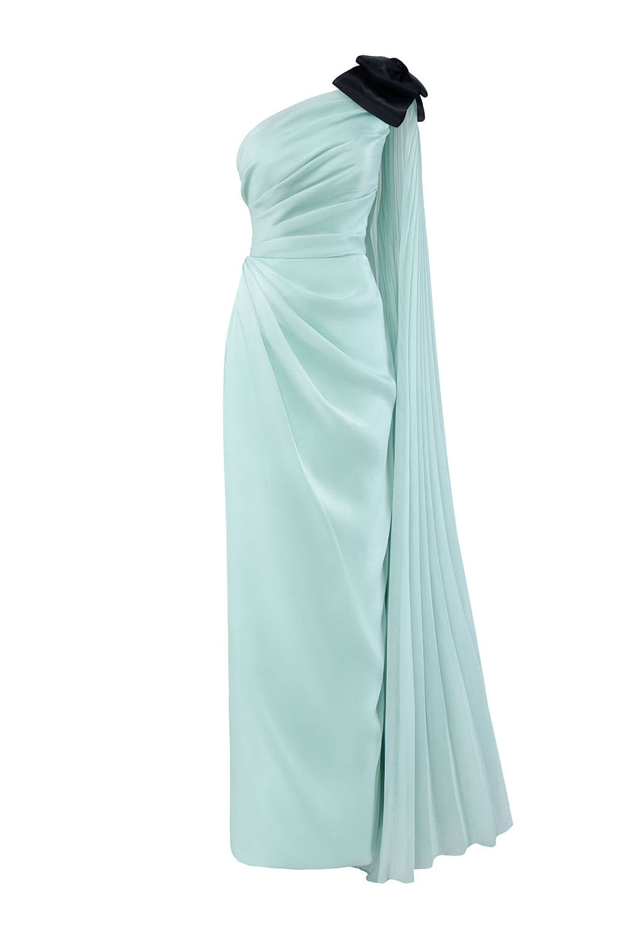 Zorya Sheath Asymmetric Sleeved Silk Midi Dress Midi Dress Calista de Minh Thanh