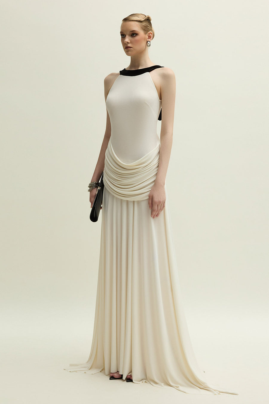 Dorset Halter Draped Maxi Dress 5