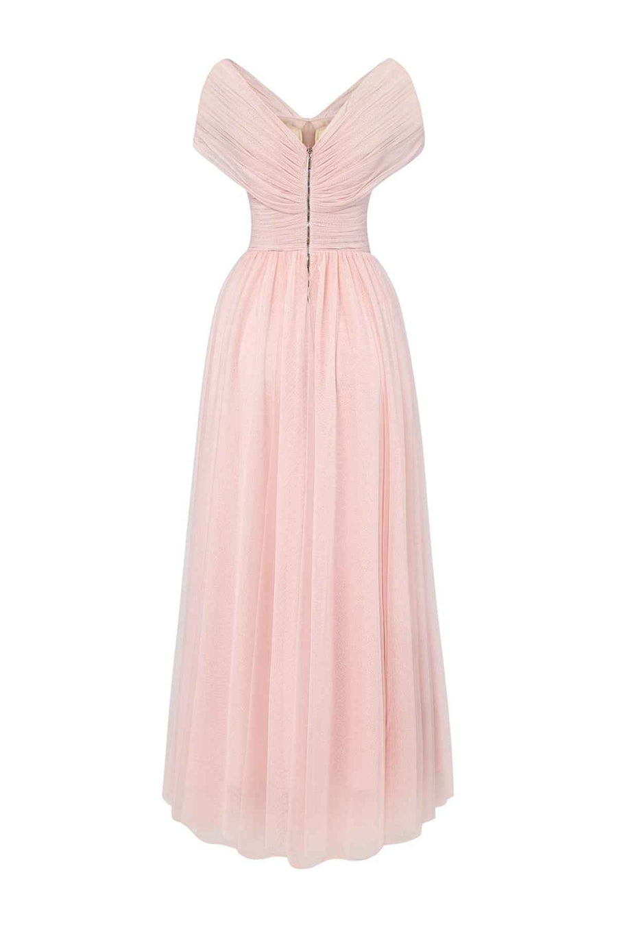 Serinna A-line V-Neck Tulle Midi Dress
