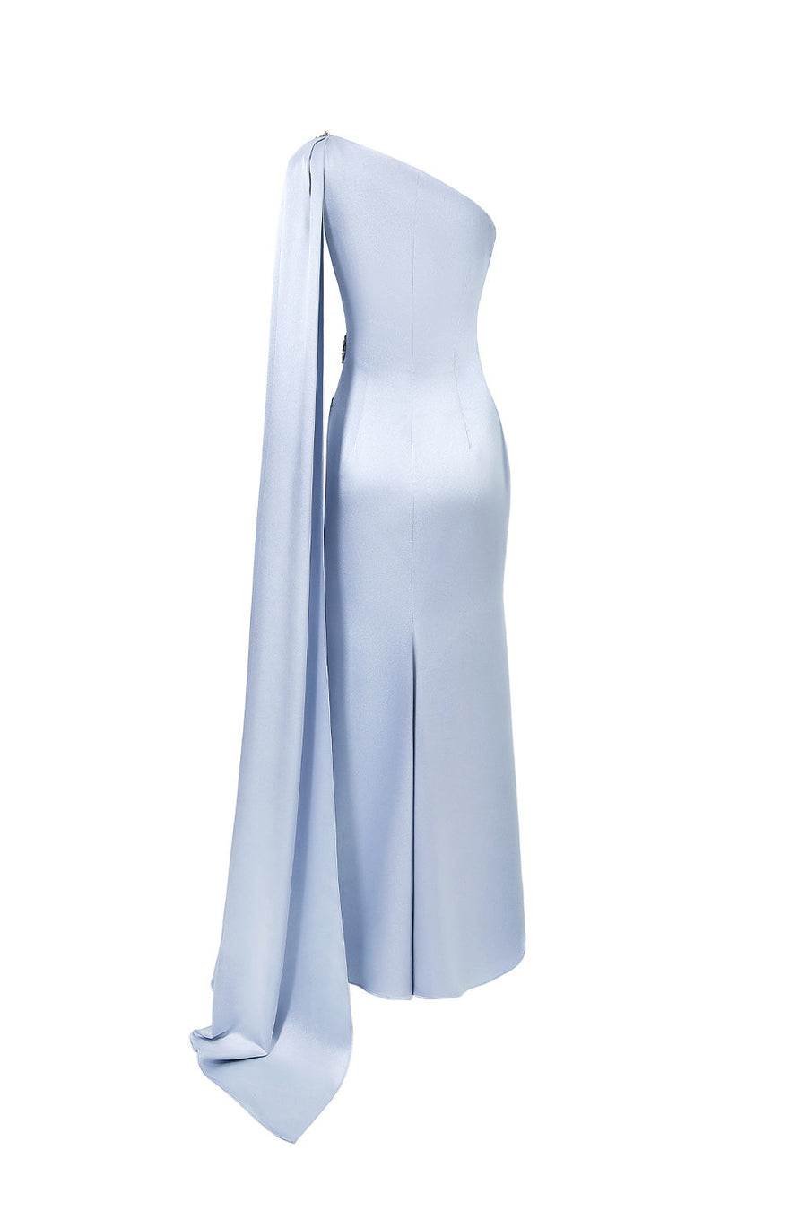 Nimbus Trumpet One Shoulder Silk Ankle Length Dress Gown Dress Calista de Minh Thanh