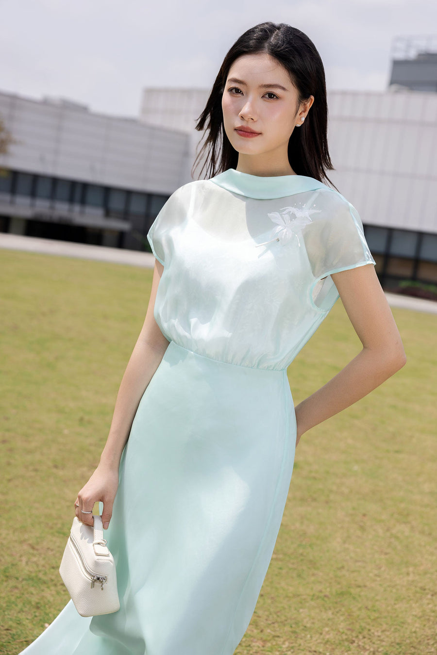 Luc Van Boat Neck Midi Dress 5