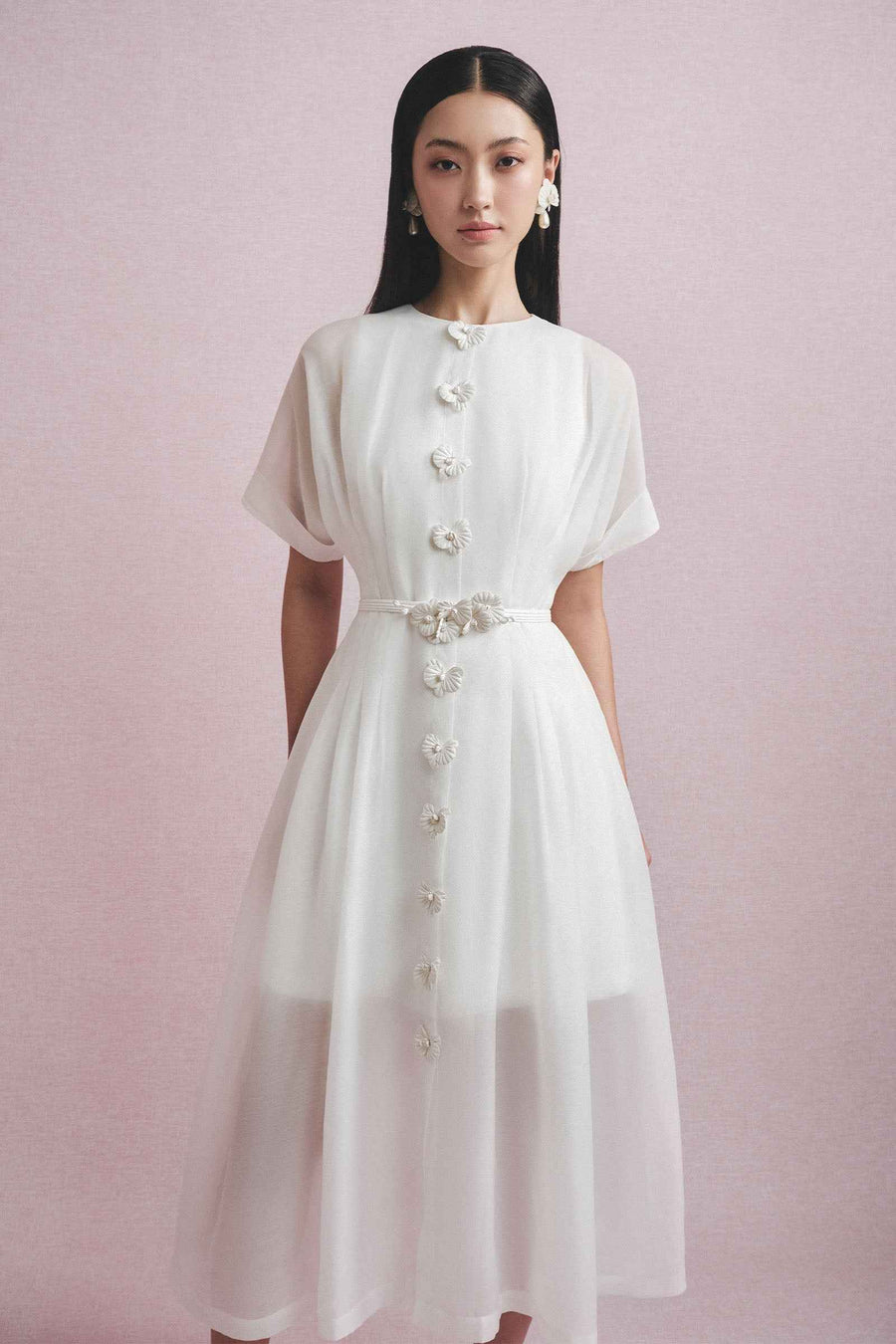 Sisen Applique Midi Dress