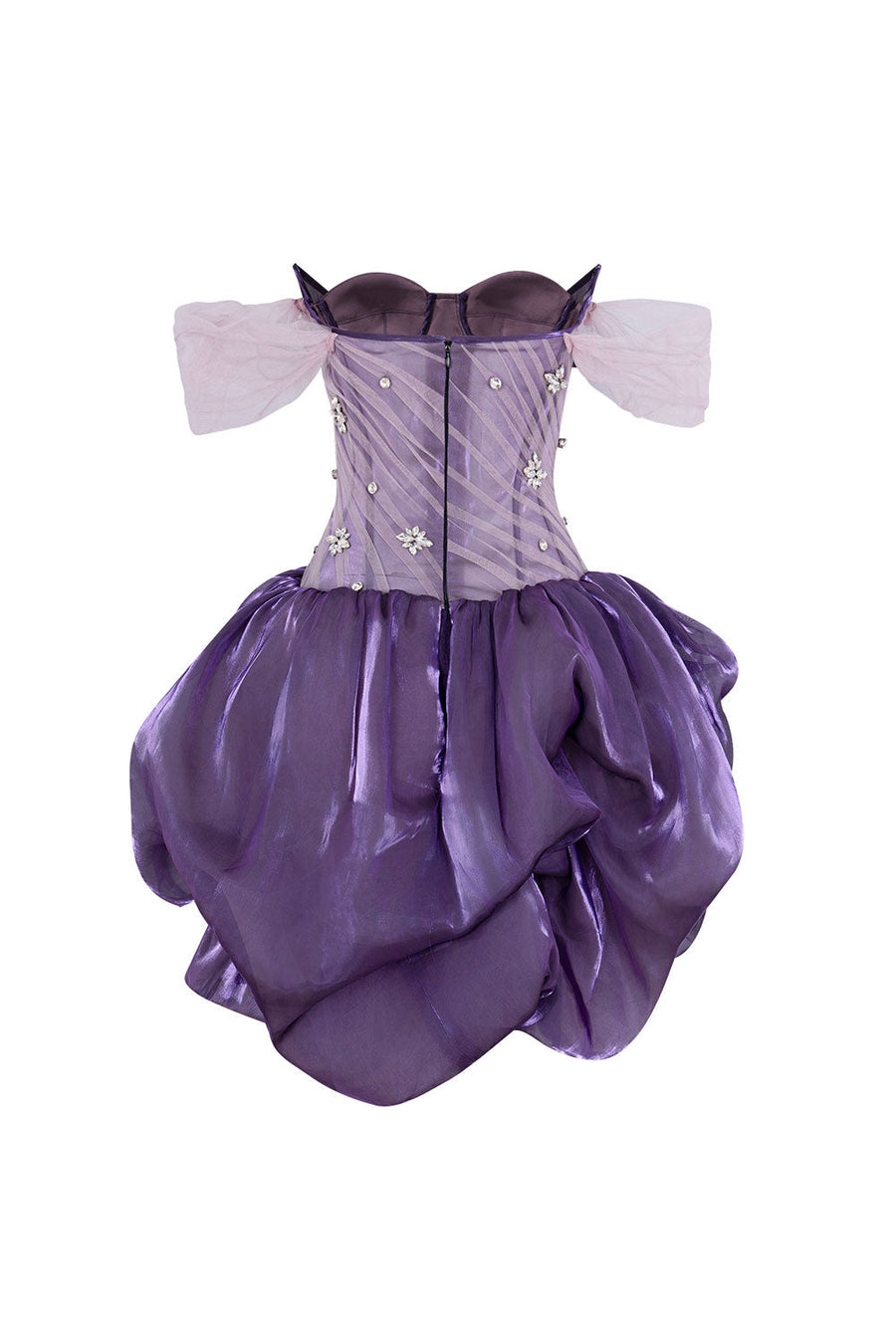 Fireball Puffy Off-Shoulder Organza Mini Dress Mini Dress LINH PHUNG