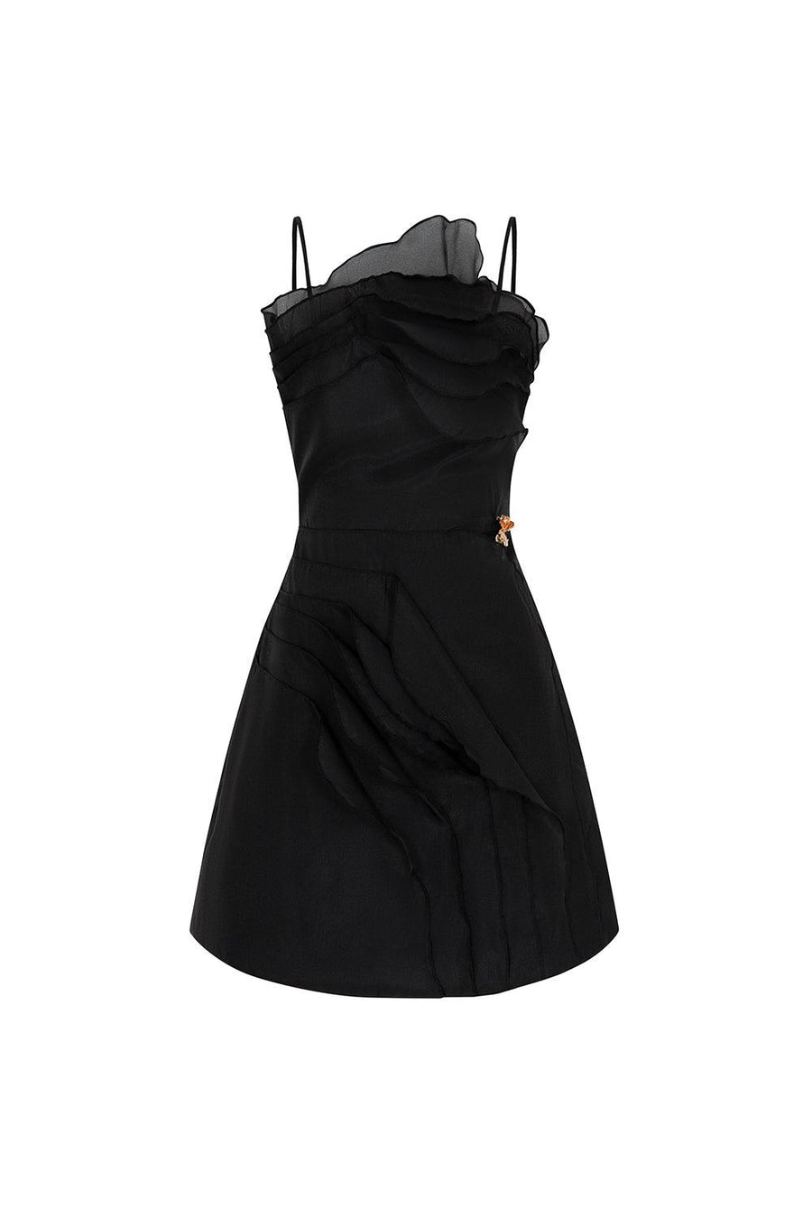 Blake A-line Spaghetti Strap Organza Mini Dress Mini Dress LaLING