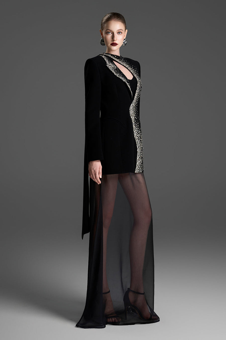 Lainey Sheath Rhinestones Blazer 3