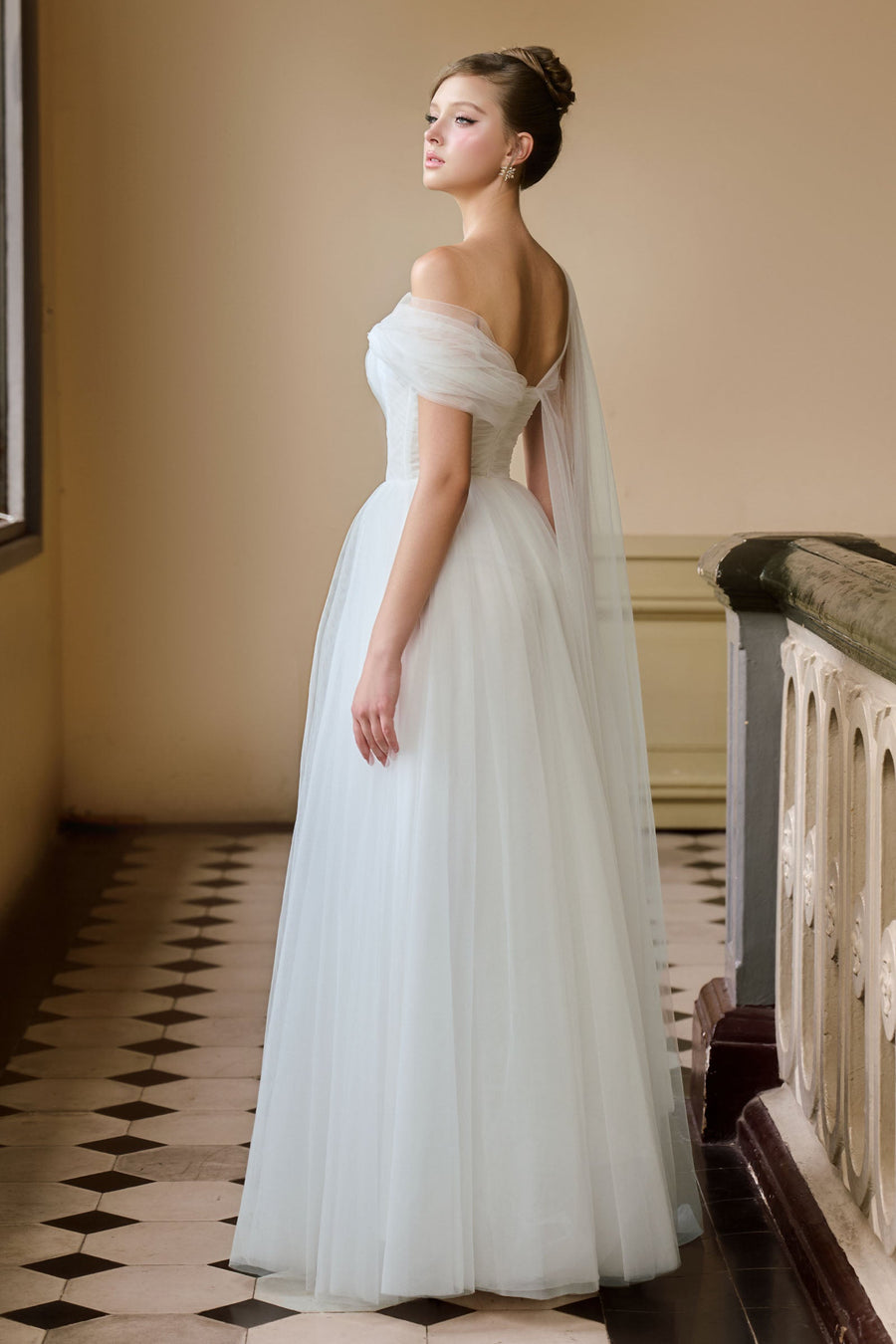 Margaret Asymmetric Neck Maxi Dress 2