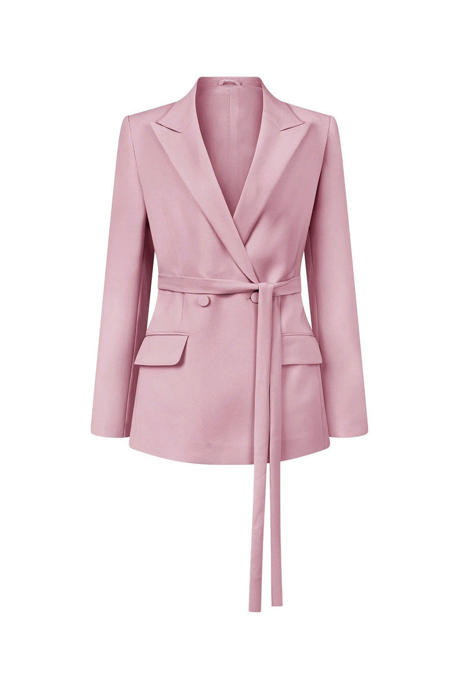 Margot Straight Double Breasted Poly Silk Blazer 1