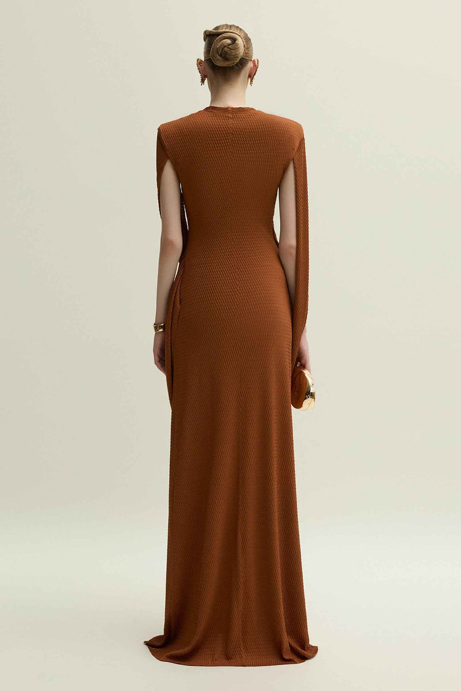 Marly Split Sleeve Draped Maxi Dress