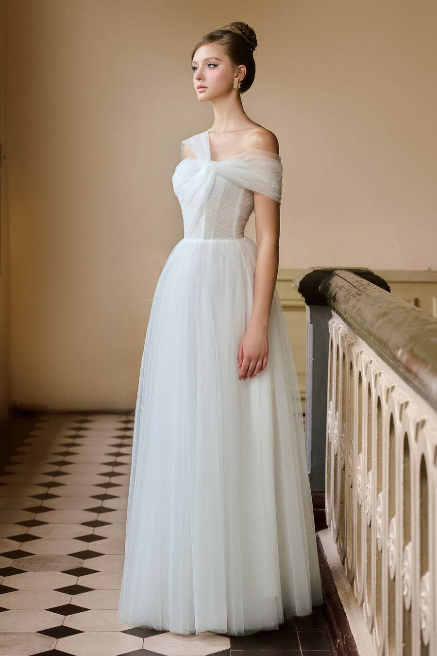 Margaret Asymmetric Neck Maxi Dress 3