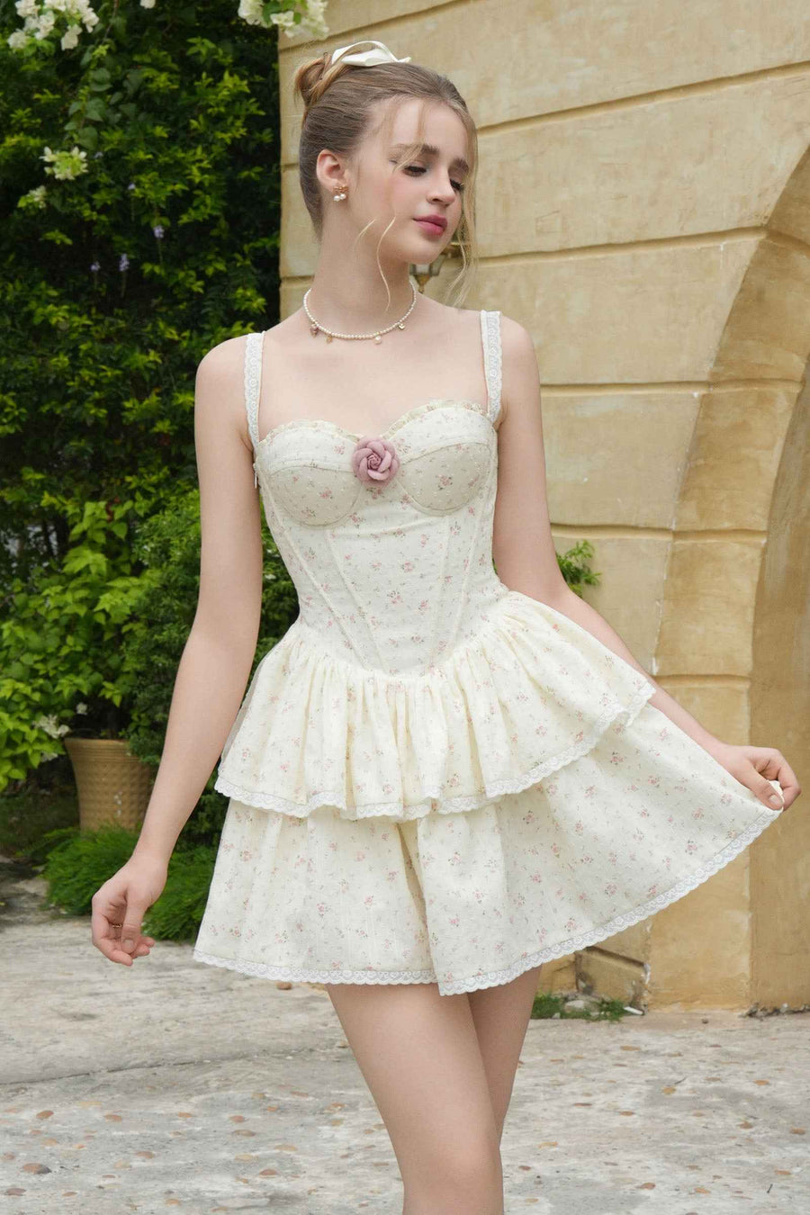 Roselle Ruffle Mini Dress