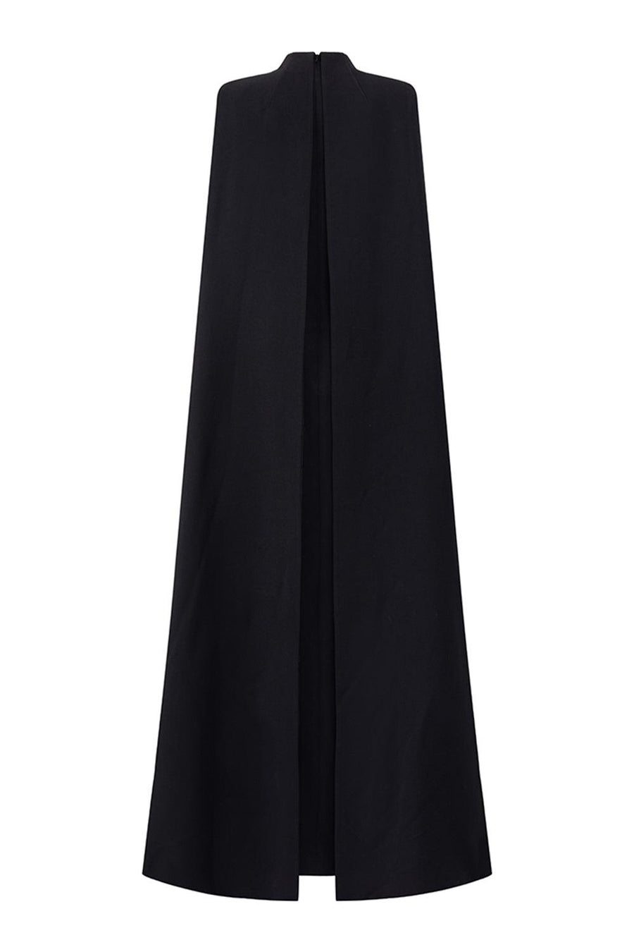 Jensen Straight Extended Flap Velvet Satin Floor Length Dress 4