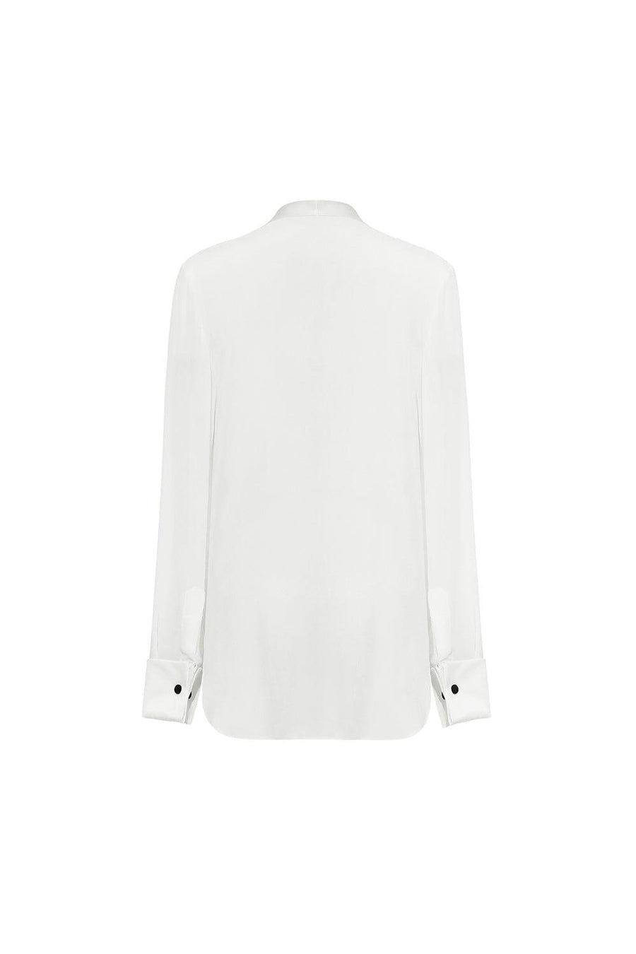 Toledo Straight Cuff Sleeved Crepe De Chine Shirt 7