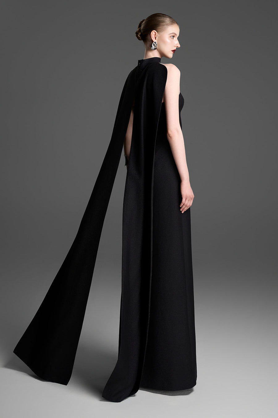 Petra Straight Across Synthetic Silk Maxi Dress 3