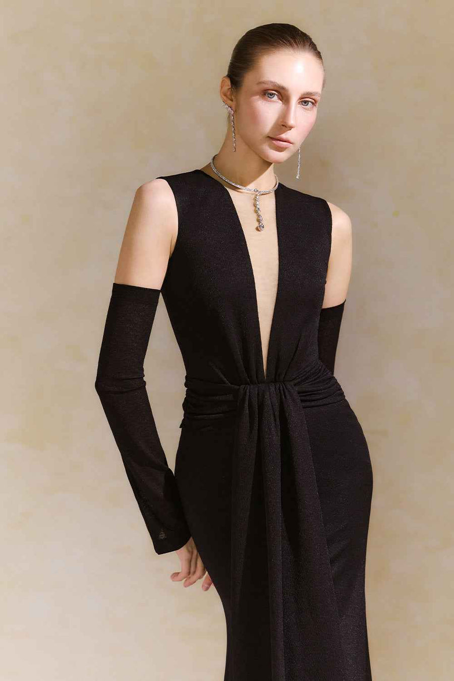 Aia Draped Maxi Dress