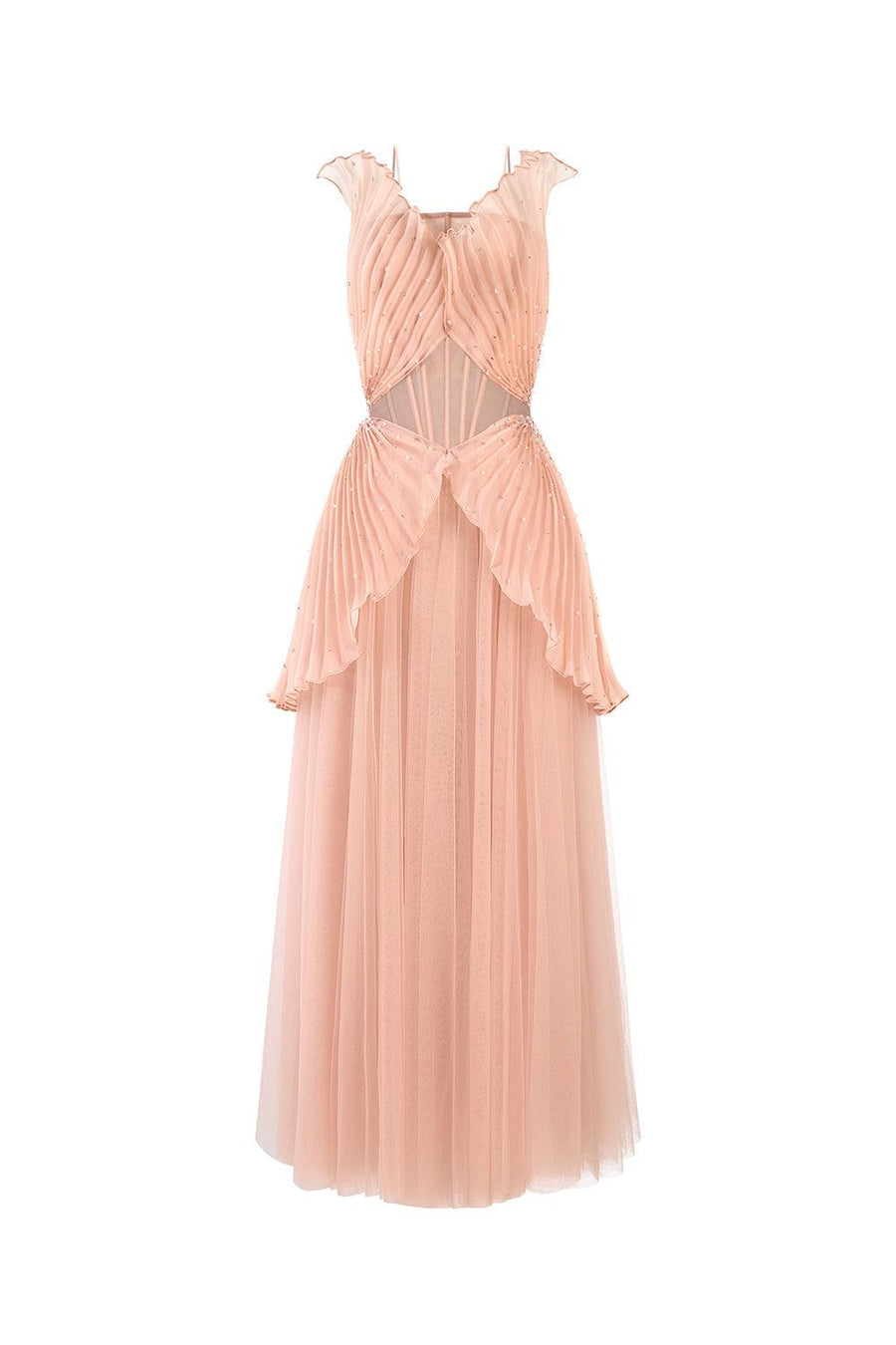 Seraphina A-line Pleated Organza Voile Midi Dress Midi Dress Calista de Minh Thanh