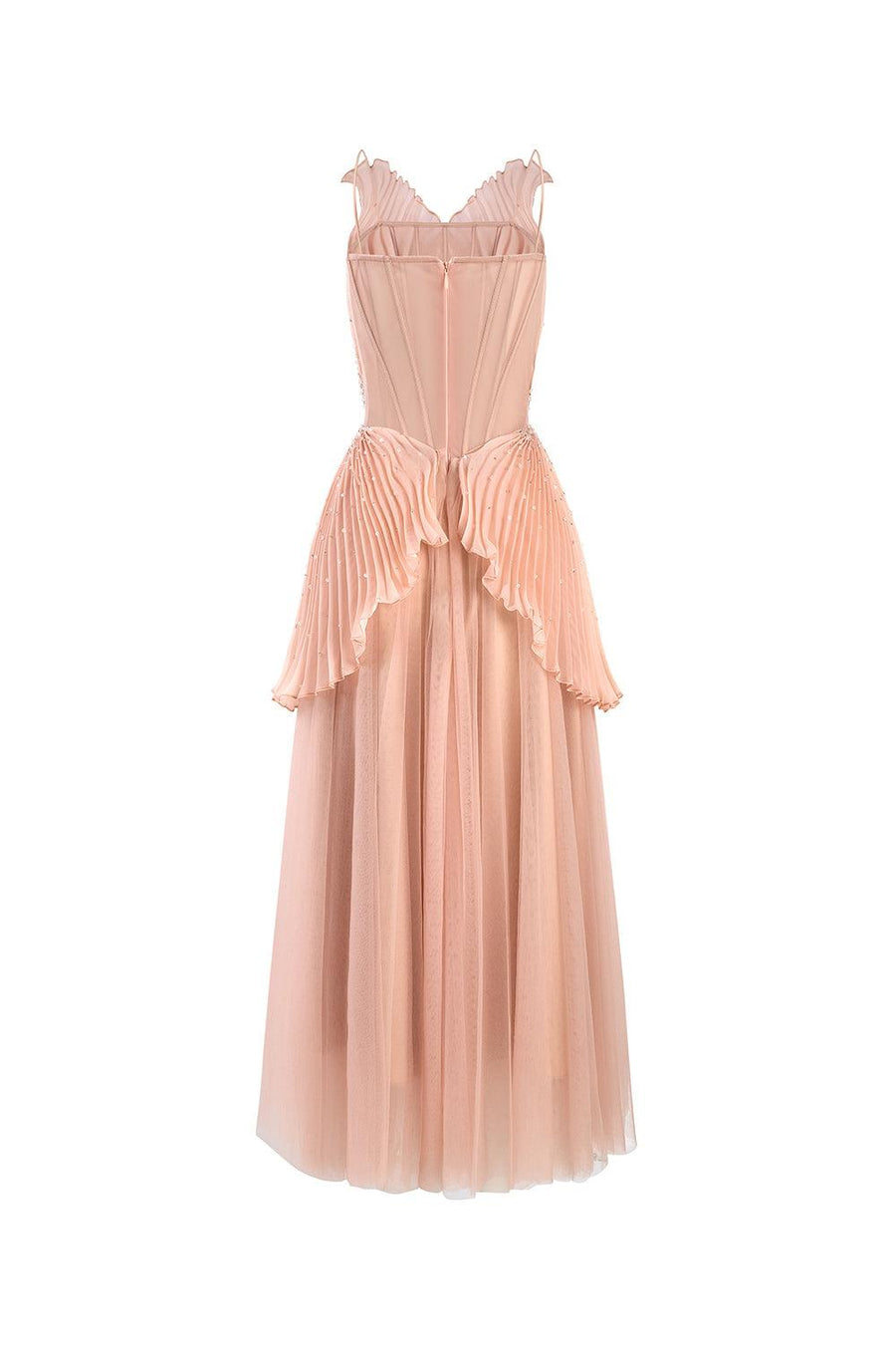 Seraphina A-line Pleated Organza Voile Midi Dress Midi Dress Calista de Minh Thanh